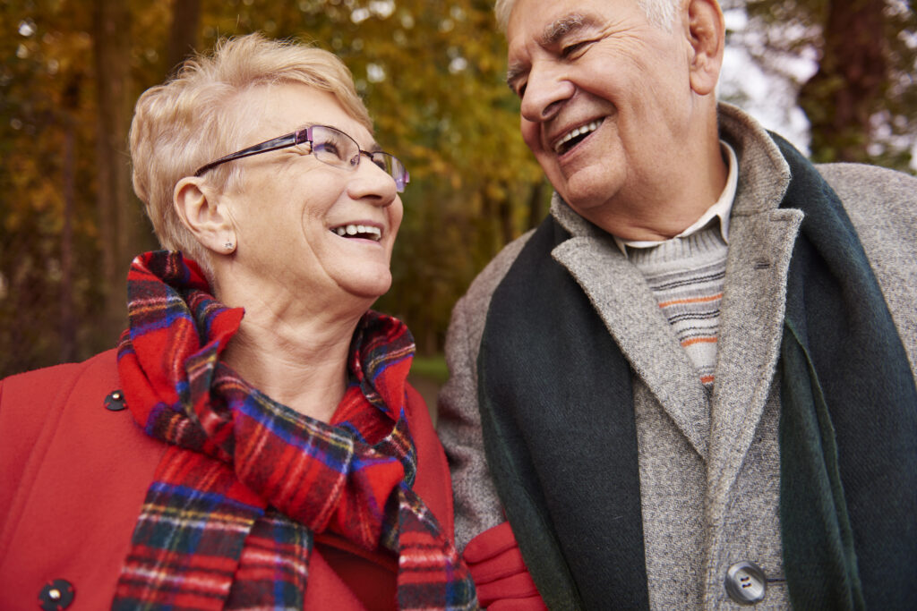 Senior Couple Smiling at Each other
